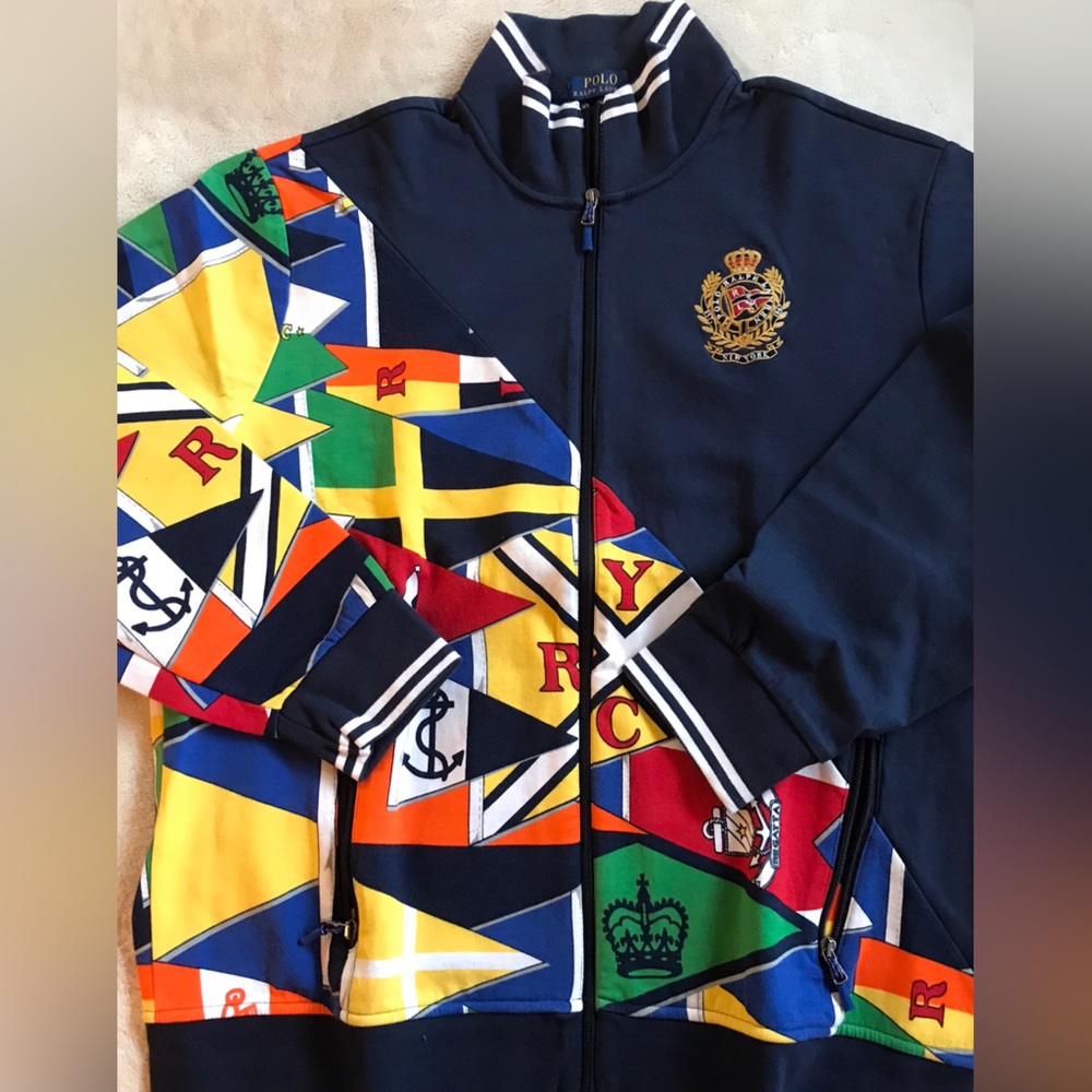 Polo Ralph Lauren Navy CP-93 Crest Nantucket SailingTrack Jacket